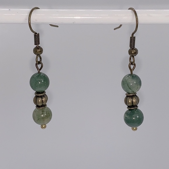 21123 ⭐️Moss Agate Earrings⭐️ - Picture 2 of 5